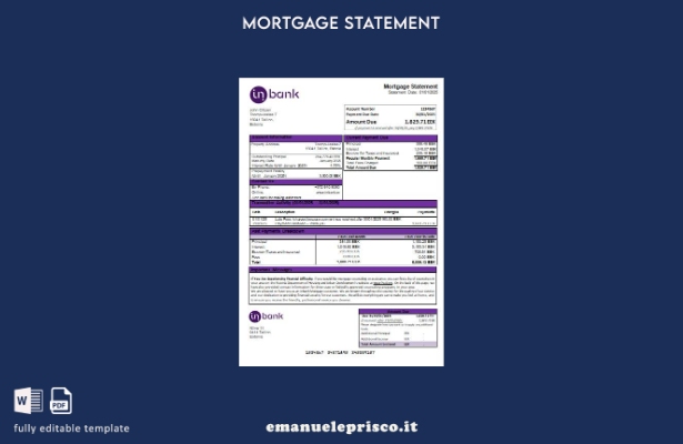 stile verificato Modello di estratto conto del mutuo bancario Estonia Inbank